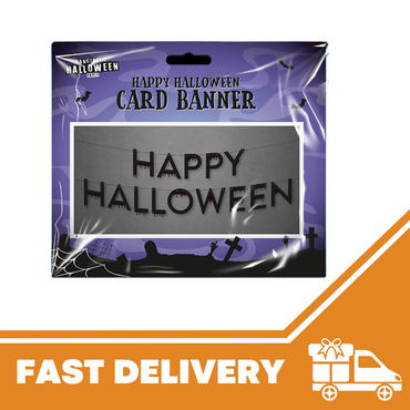 Happy Halloween Card Banner House Props Party Decoration Hanging Poster Placard - ZYBUX